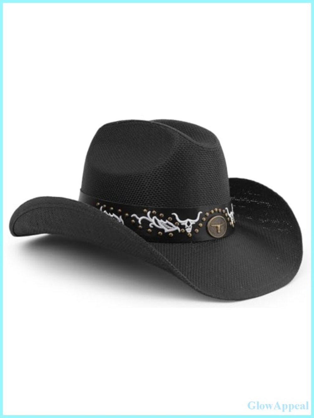 Straw Cowboy Hat Cattleman Style Western Sun Hat